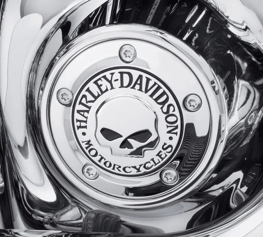 WILLIE G SKULL TIMER COVER '99-'17 TWIN CAM (CHROME)