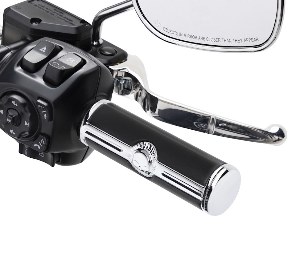 WILLIE G SKULL HAND GRIPS - GEN 2 (CHROME)
