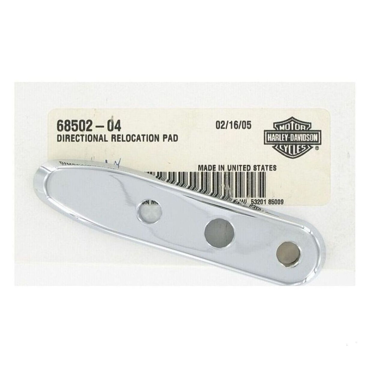 REAR DIRECTIONAL RELOCATION PAD CHROME