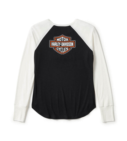 ARCHED FONT RAGLAN LONG SLEEVE TEE