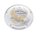 LIVE TO RIDE DERBY COVER - TOURING. CHROME