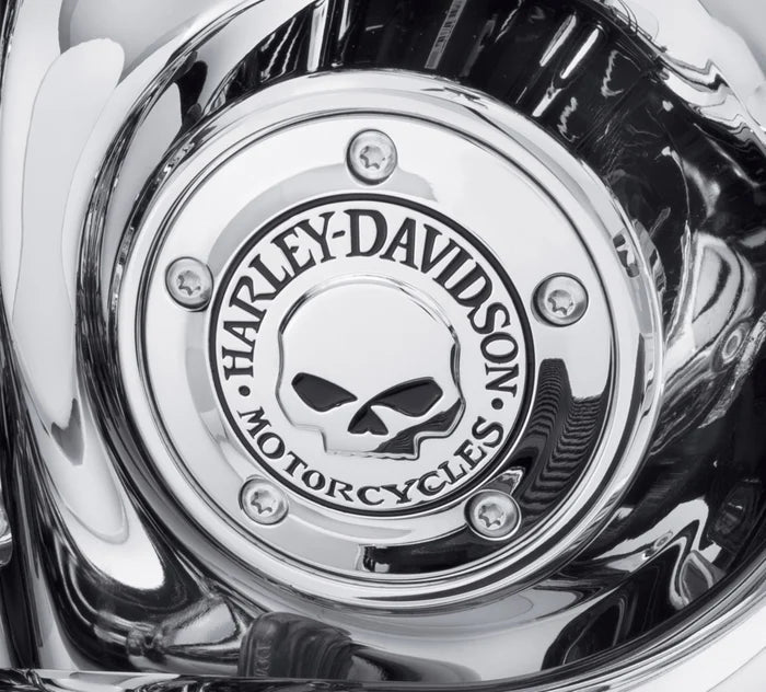 WILLIE G SKULL TIMER COVER  '99-'17 TWIN CAM (CHROME)