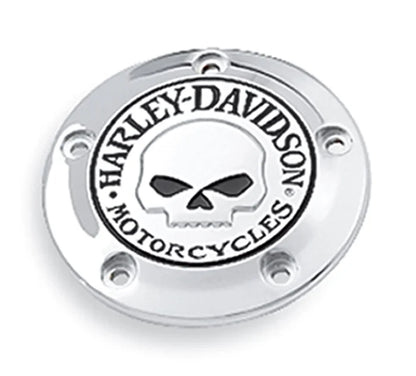 WILLIE G SKULL TIMER COVER  '99-'17 TWIN CAM (CHROME)
