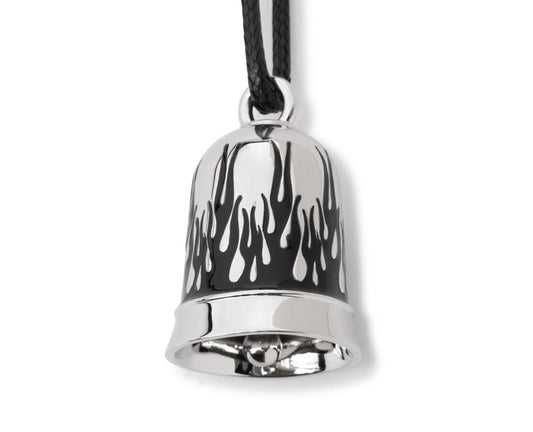 RIDE BELL - SILVER AND BLACK FLAME