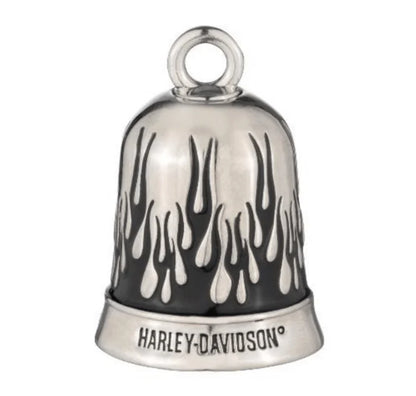 RIDE BELL - SILVER AND BLACK FLAME