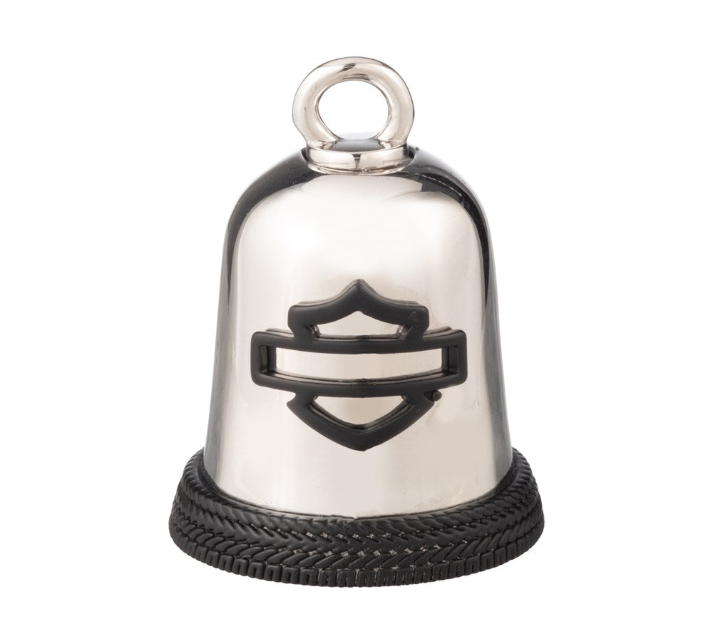 RIDE BELL - SILVER AND BLACK BAR AND SHIELD