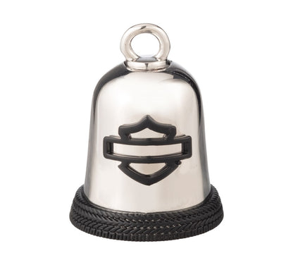 RIDE BELL - SILVER AND BLACK BAR AND SHIELD