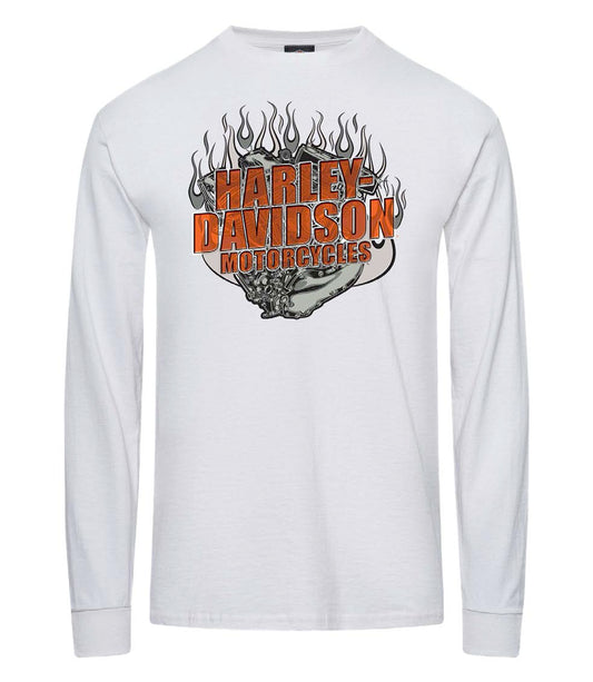 TURBINE LONG SLEEVE DEALER TEE - WHITE