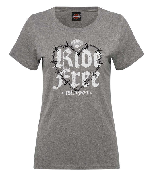 WOMEN'S BARBED WIRE DEALER TEE - CHARCOAL