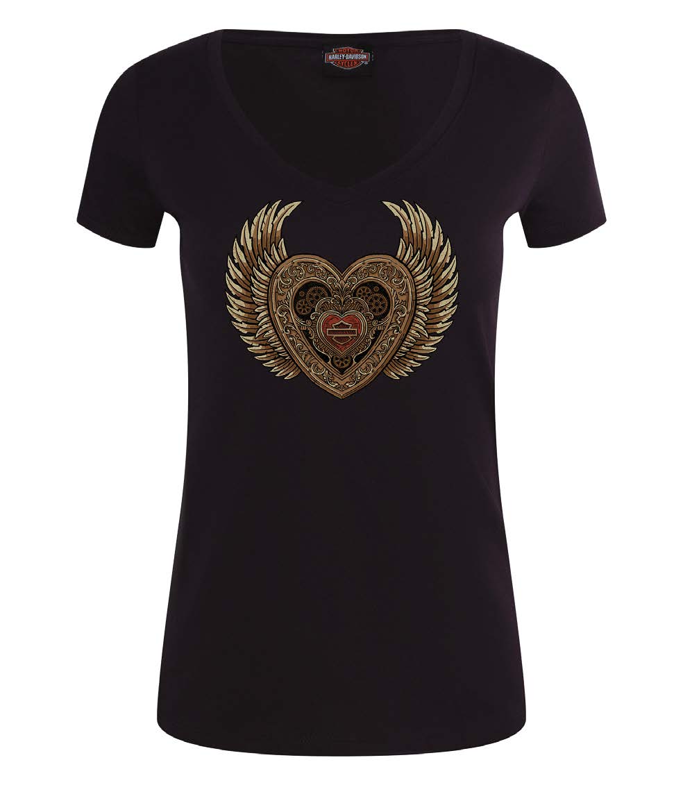 WOMEN'S STEAMPUNK DEALER TEE - BLACK