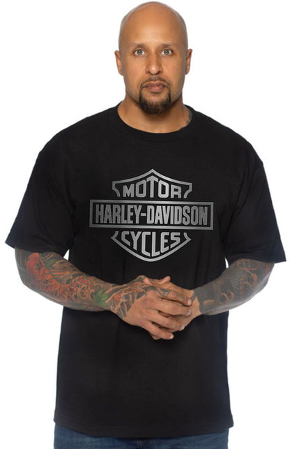 SILVER BAR & SHIELD DEALER TEE - BLACK