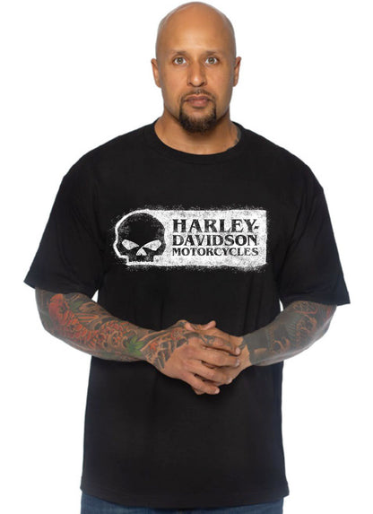 GRUNGE SKULL DEALER TEE - BLACK