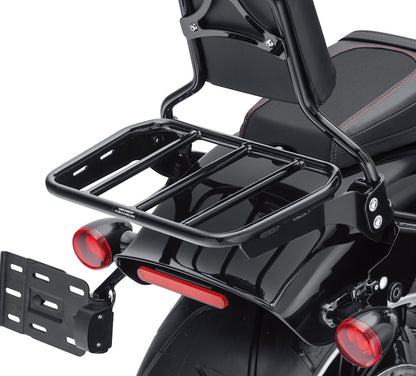 SPORT LUGGAGE RACK FOR HOLDFAST SISSY BAR UPRIGHTS - GLOSS BLACK - 240 WIDE REAR ONLY