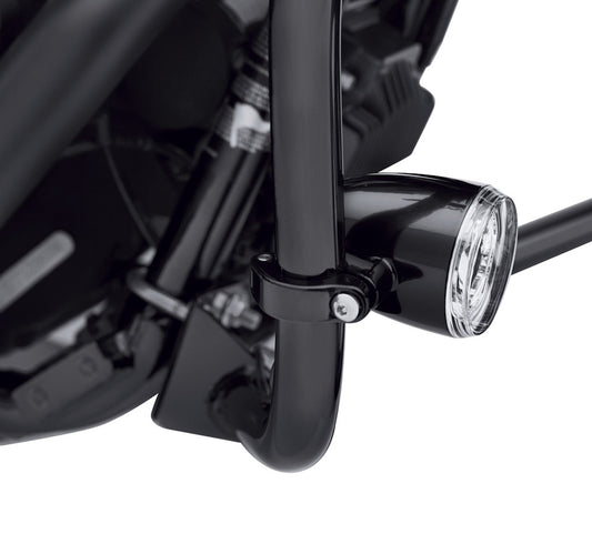 LED FOG LAMP ENGINE GUARD CLAMP KIT - GLOSS BLACK