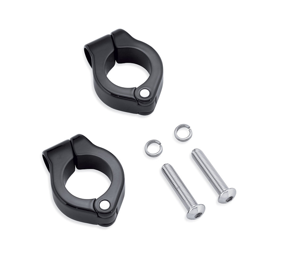 LED FOG LAMP ENGINE GUARD CLAMP KIT - GLOSS BLACK