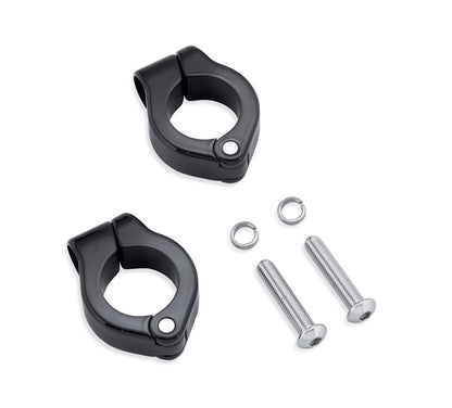 LED FOG LAMP ENGINE GUARD CLAMP KIT - GLOSS BLACK