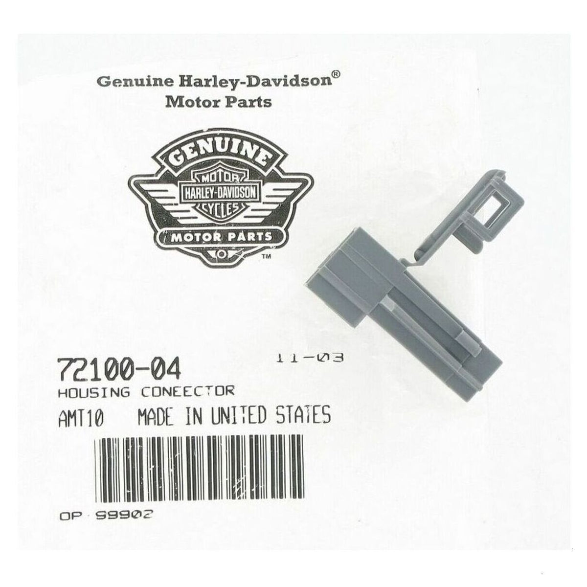 HOUSING CONNECTOR ,1-WAY,MALE - GRAY