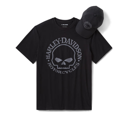 WILLIE G SKULL HAT & TEE GIFT SET