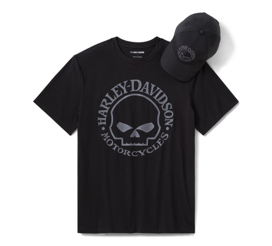 WILLIE G SKULL HAT & TEE GIFT SET