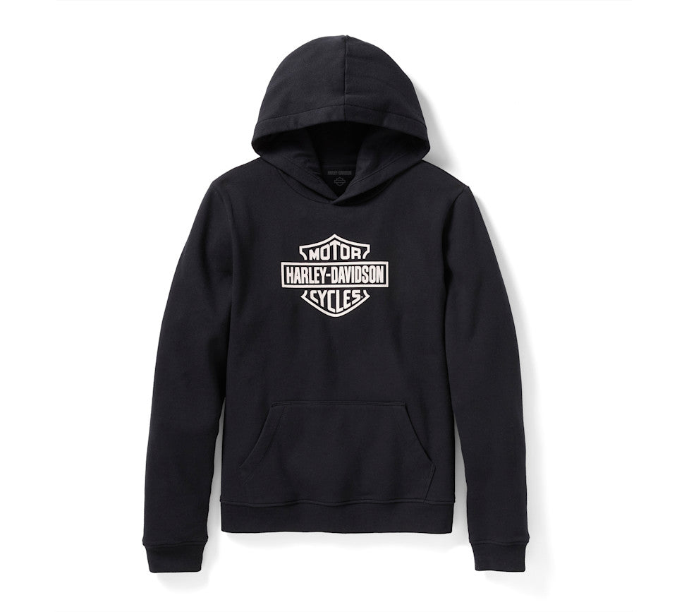 WOMENS H-D STANDARD B&S HOODIE, KNIT- BLACK