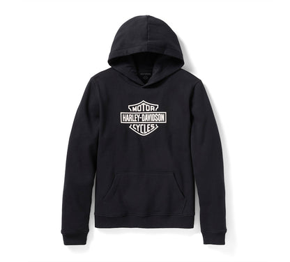 WOMENS H-D STANDARD B&S HOODIE, KNIT- BLACK