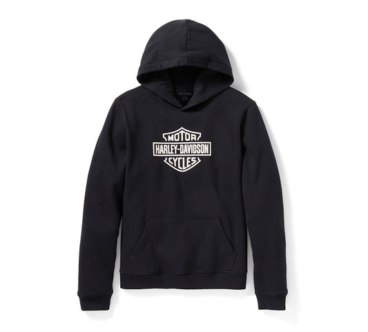 WOMENS H-D STANDARD B&S HOODIE, KNIT- BLACK