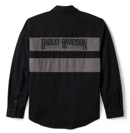 HARLEY-DAVIDSON SHIRT IRON BOND II BLACK/ DARK GREY