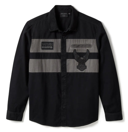 HARLEY-DAVIDSON SHIRT IRON BOND II BLACK/ DARK GREY