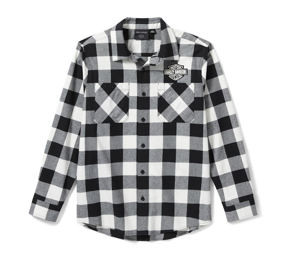 MENS BAR & SHIELD BUFFALO CHECK FLANNEL - PLAID