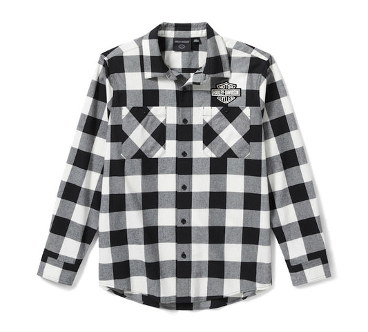 MENS BAR & SHIELD BUFFALO CHECK FLANNEL - PLAID