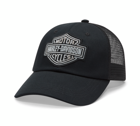 WOMEN'S BLING BAR & SHIELD TRUCKER CAP