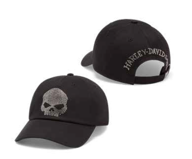 WOMEN'S WILLIE G BLING SKULL STRAPBACK CAP