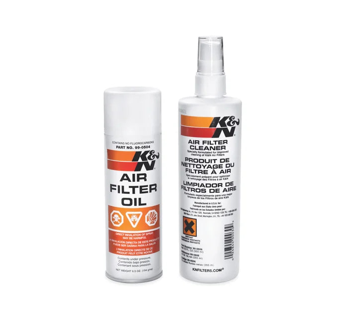 Two white spray bottles with K&N logo