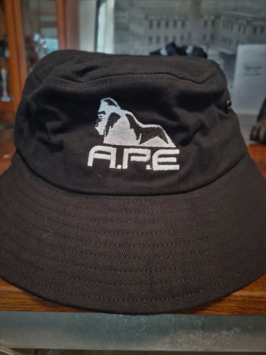 APE BUCKET HAT - BLACK