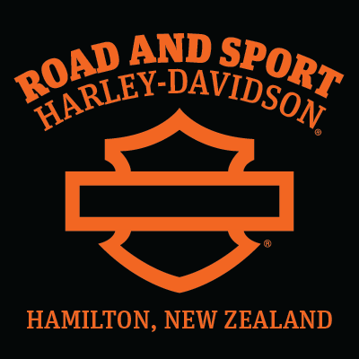 BAR & SHIELD ORANGE ON BLACK DEALER TEE, BLACK