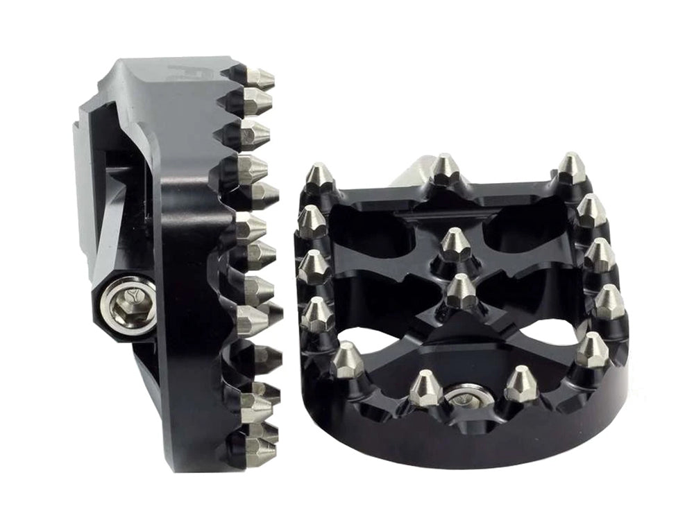 FLO V3 MX FOOTPEGS WITH H-D MALE MOUNT - BLACK