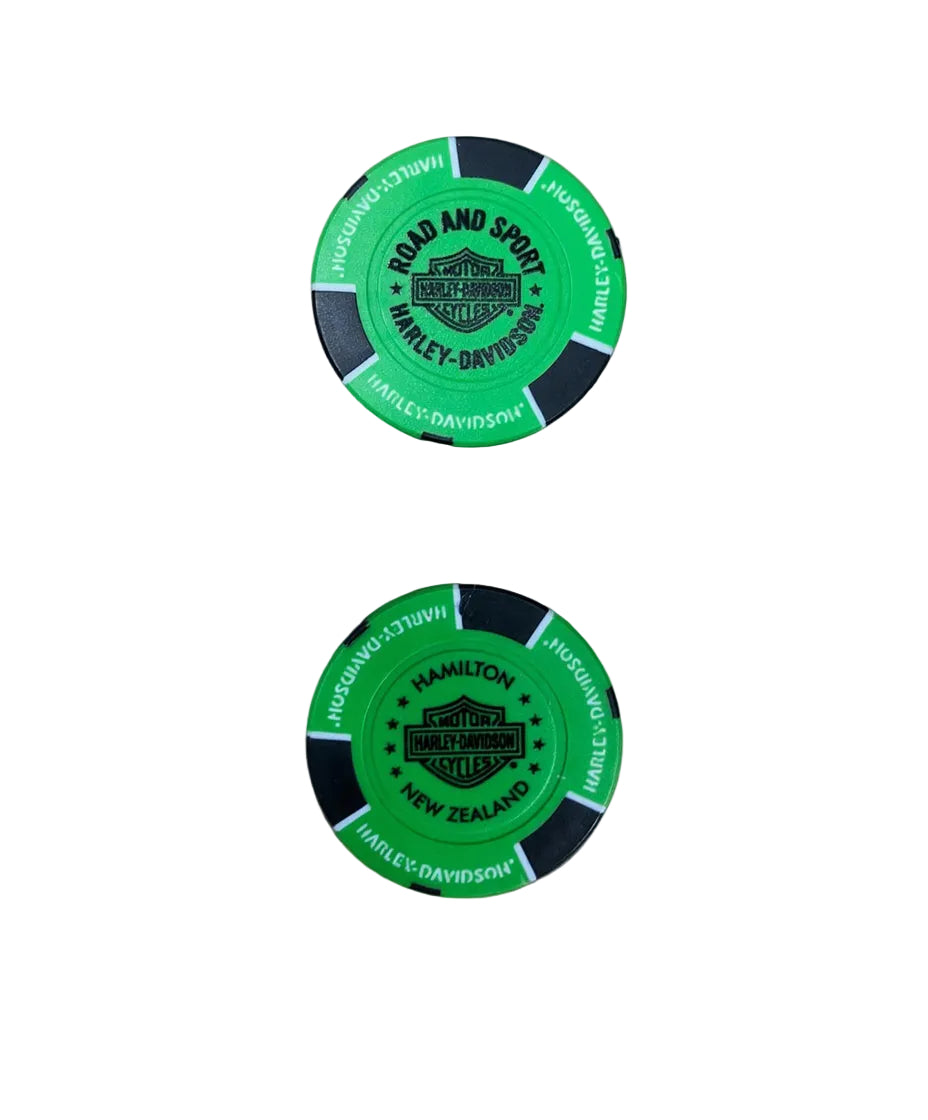 H-D POKER CHIP NEON GREEN