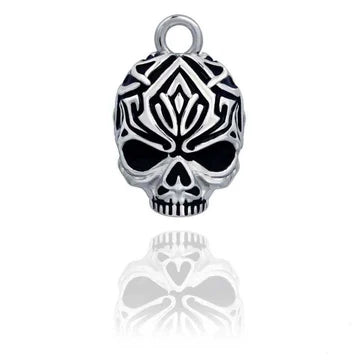 RIDE BELL - SILVER TRIBAL SKULL